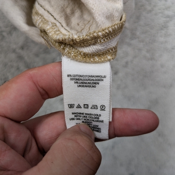 Free People Skirt Women's 6 White Oatmeal Splendor In The Grass Denim Belt - Picture 7 of 9